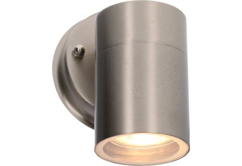 proventa LED Außen-Wandleuchte Außen-Wandleuchte, LED, Edelstahl 1x GU10 IP44 für LED und Halogen bis 35W von proventa