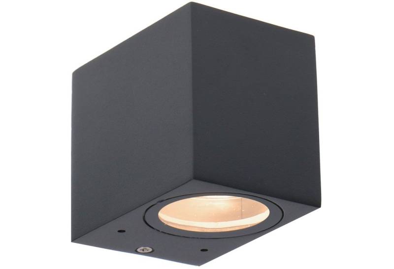 proventa LED Außen-Wandleuchte Außen-Wandleuchte, LED, anthrazit 1x GU10 IP44 für LED und Halogen bis 35W von proventa