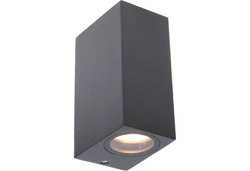 proventa LED Außen-Wandleuchte Außen-Wandleuchte, LED, anthrazit 2x GU10 IP44 für LED und Halogen bis 35W von proventa
