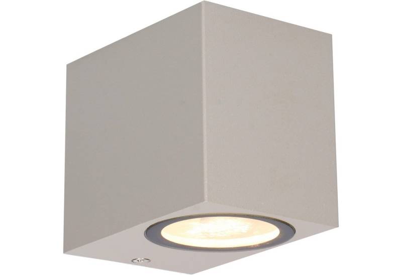proventa LED Außen-Wandleuchte Außen-Wandleuchte, LED, grau 1x GU10 IP44 für LED und Halogen bis 35W von proventa
