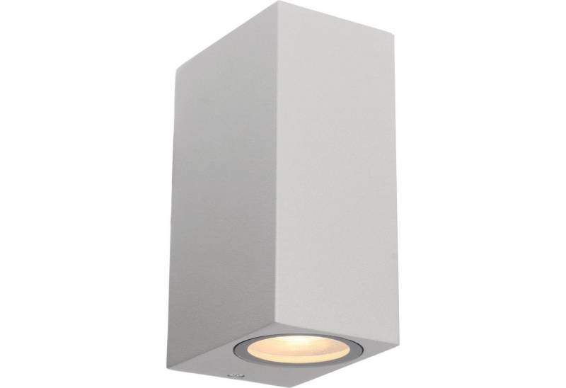 proventa LED Außen-Wandleuchte Außen-Wandleuchte, LED, grau 2x GU10 IP44 für LED und Halogen bis 35W von proventa