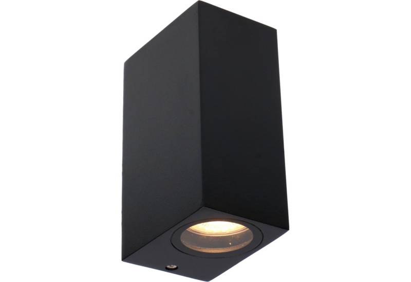 proventa LED Außen-Wandleuchte Außen-Wandleuchte, LED, schwarz 2x GU10 IP44 für LED und Halogen bis 35W von proventa