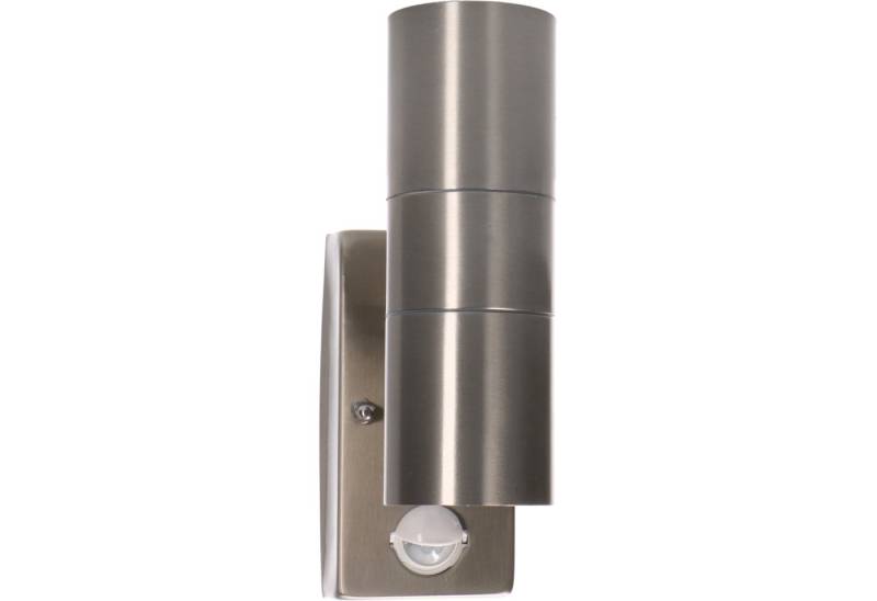 proventa LED Außen-Wandleuchte Außenwandleuchte, mit Bewegungsmelder Edelstahl 2x GU10 IP44 von proventa