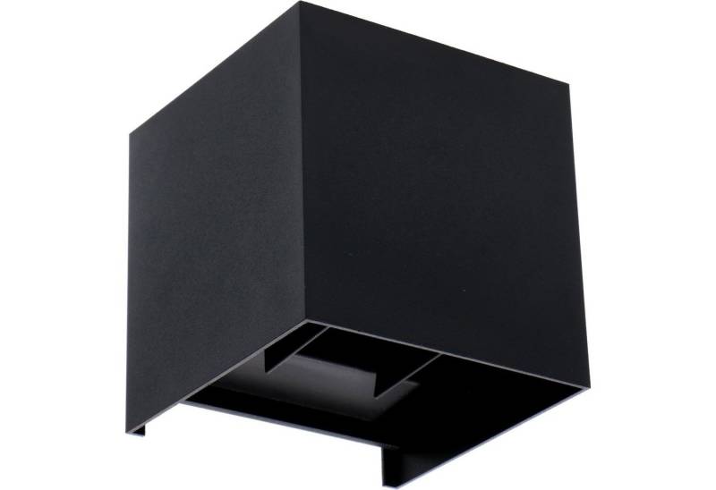 proventa LED Außen-Wandleuchte LED Außen-Wandleuchte, LED, schwarz dimmbar 6 Watt warmweiß IP65 Up-Down von proventa