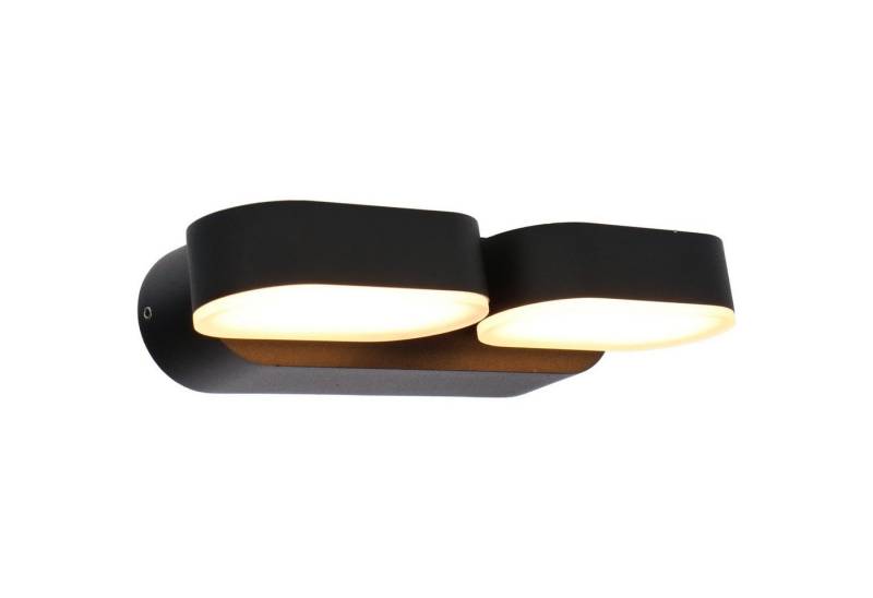 proventa LED Außen-Wandleuchte LED Außen-Wandleuchte, LED, schwarz 13 Watt warmweiß IP54 drehbar von proventa