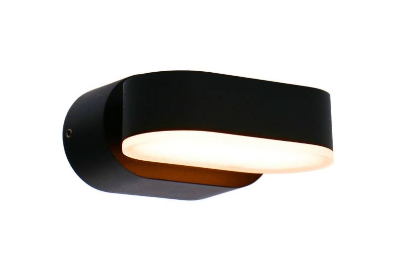 proventa LED Außen-Wandleuchte LED-Außenwandleuchte, LED, schwarz 1-flammig 7,5 Watt drehbar 340° von proventa