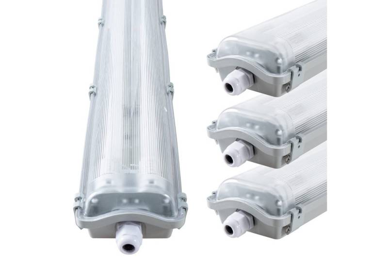 proventa LED Deckenleuchte Feuchtraumleuchte 120 cm, IP65, 4 Stück, 36 W, 4320 Lumen von proventa