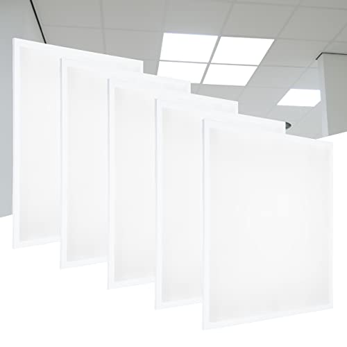 proventa LED-Panel 62 x 62 cm, 5 Stück, 4.000 Lumen, 40 W, neutralweiß 4.000 K, Lifud-Netzteil von Proventa