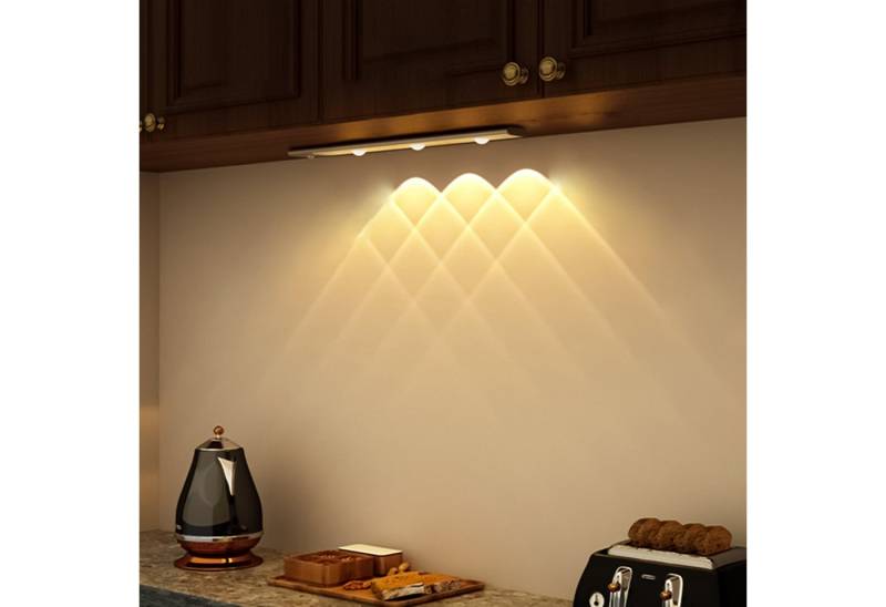 proventa LED Unterbauleuchte Akku LED-Unterbauleuchte, LED, Bewegungssensor dimmbar 34cm 0,8W USB-C RGB warmweiß von proventa