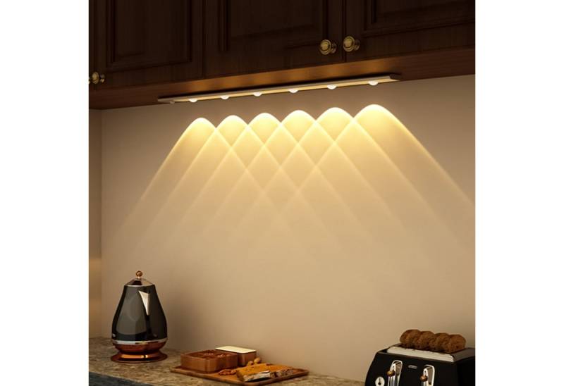 proventa LED Unterbauleuchte Akku LED-Unterbauleuchte, LED, Bewegungssensor dimmbar 68cm 1,5W USB-C RGB warmweiß von proventa