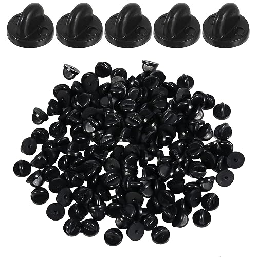 160 Stücke Anstecker Verschluss Gummi Pin Rücken Schmetterling Kupplung Krawatte Reißzwecken Brosche Lünette Rohlinge Basis Anstecknadel für Basteln DIY Schmuckherstellung(11,5 mm Durchmesser) von prtsftrb