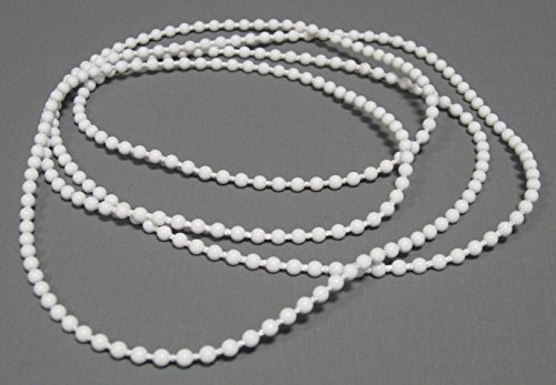 Endloskette - Rollokette (weiß) 4,5 * 6 mm - verschweißt - 50-300 cm - Hier 50 cm (Umlauf: 100 cm) - mit Kettenspanner - Ersatzkette für Rollo - ps FASTFIX von ps FASTFIX