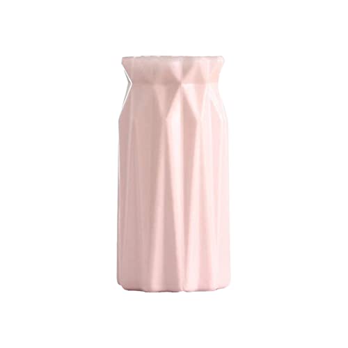 Nordic Imitation Keramik Blumentopf Origami Plastik Vase Flasche Hausdekoration (rosa) Blumentopf von ptumcial