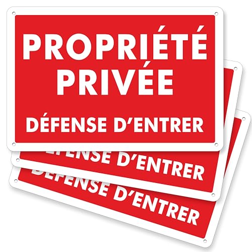 Pubblimania 3 Privateigentümer – Verteidigungsschild aus Aluminium, Dicke 3 mm, mit 4 Löchern (3 cm, 30 x 20 cm) von pubblimania