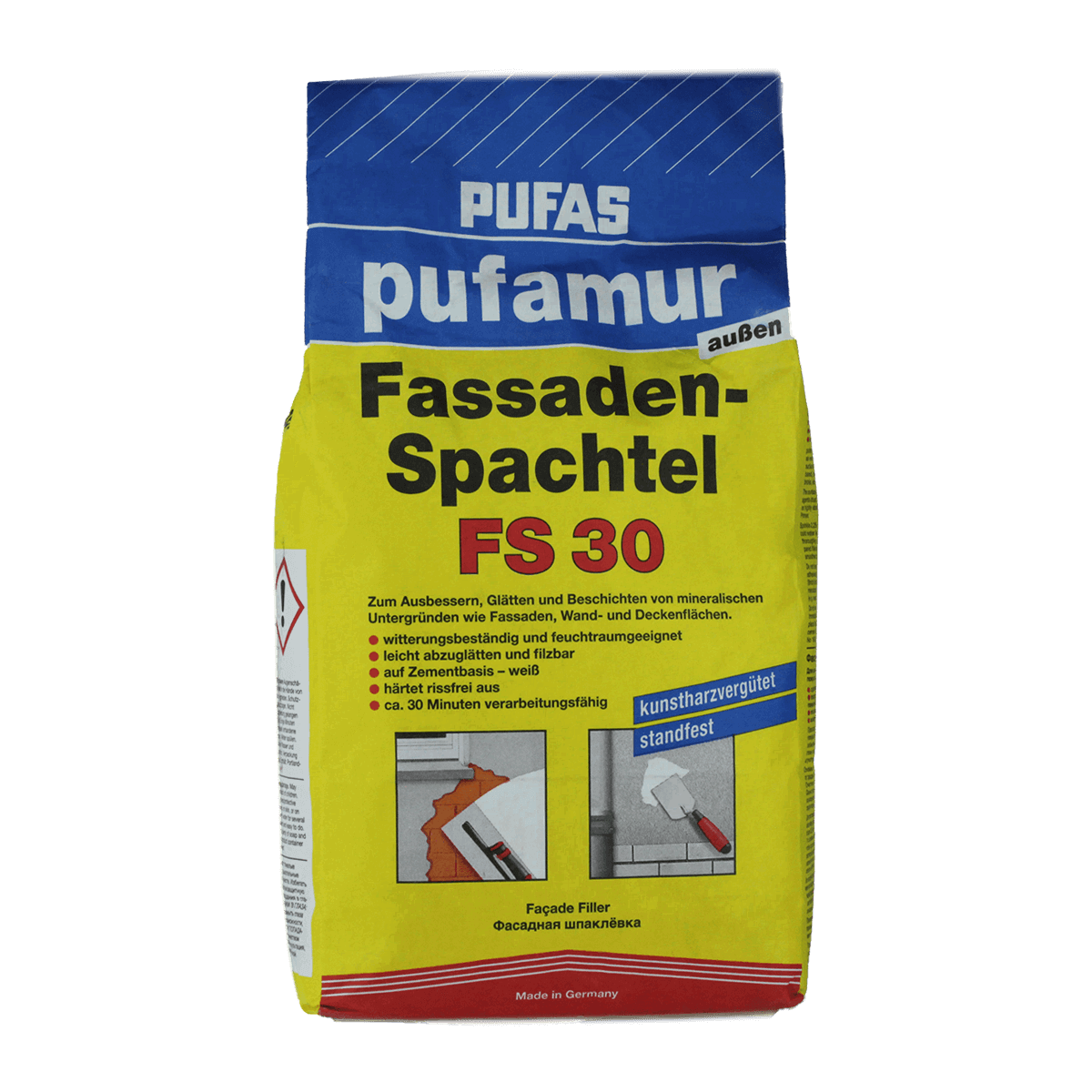 PUFAS pufamur außen Fassaden-Spachtel FS 30 Zementspachtelmasse von pufas