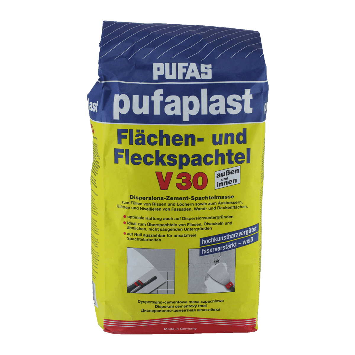 PUFAS pufaplast V30 Flächenspachtel Zement-Spachtelmasse von pufas
