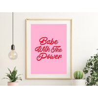 Babe With The Power Print, Labyrinth Poster, David Bowie Typografie Film Print von pugsandpencilsshop