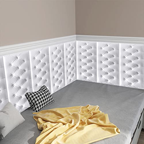 pujindu Anti-Kollisions-Wandaufkleber, Startseite Selbstklebende wasserdichte Weiche Wandmatte, Selbstklebendes 3D-Wandpaneel Für Kinderzimmer (Farbe : Weiß, Größe : 5pcs) von pujindu