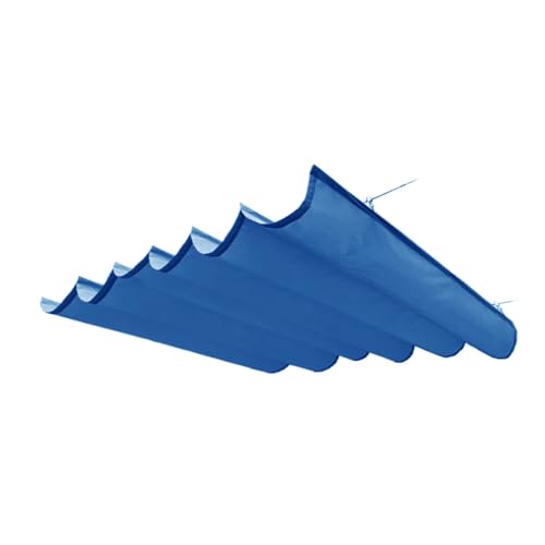 pujindu Einziehbarer Wellen-Sonnenschutz, Beständige Pergola-UVmarkise, HDPE-Dachschirmabdeckung, Sonnenschutz-Sonnensegel Für Gartenterrasse (Farbe : Blau, Größe : 43.4x157in) von pujindu
