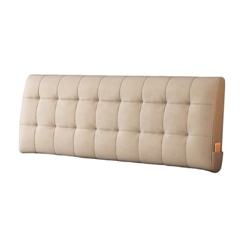 pujindu Rückenlehne Bett Kissen, Komfortabel Wandkissen Lesen Mit Abnehmbarem Mikrofaserbezug, Weich Kopfstütze fürs Bett Ohne Kopfteil, 6 Farben (Color : Light pink, Size : 190x6x60cm) von pujindu
