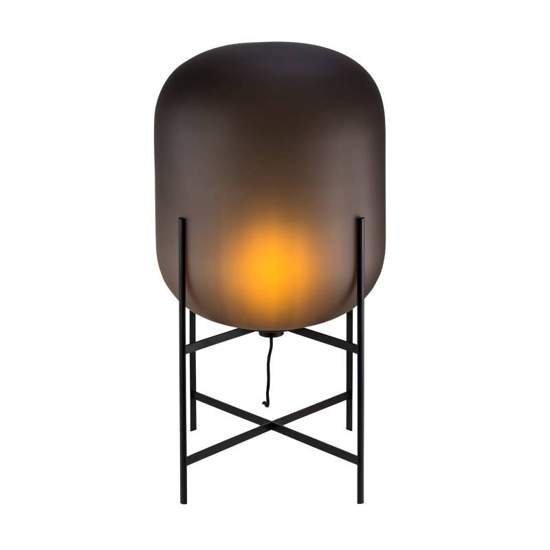 pulpo Stehleuchte Oda Medium, rauchgrau geätzt/schwarz, 85cm von pulpo