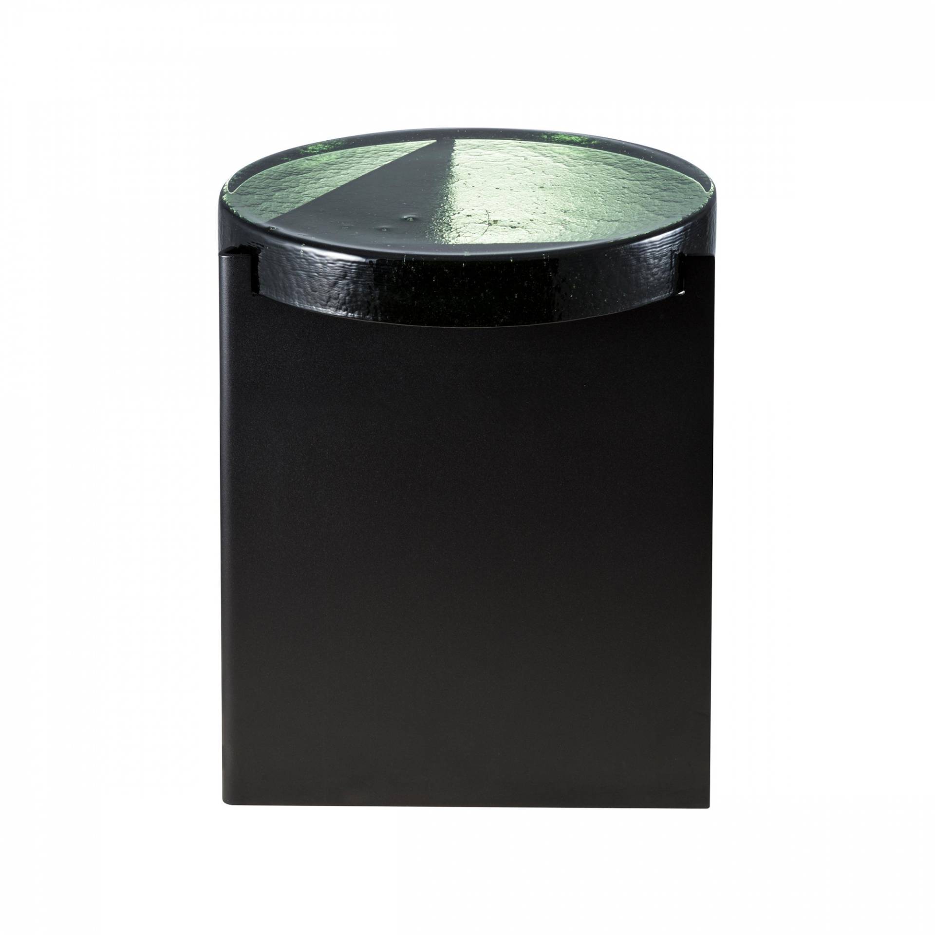 pulpo - Alwa One Beistelltisch - grün/H x Ø 44x38cm/Gestell Stahl schwarz von pulpo