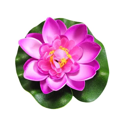 pulunto Künstliche Blume, schwimmende Kunstpflanze, lebensechte Seerose, Garten für Teichdekoration, Mikrolandschaft, P5G0, 10 cm von pulunto