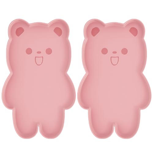 2 x Haustier-Tischsets für Katzen und Hunde, Futtermatte mit erhöhten Kanten, Napf aus Silikon, Trinkzubehör für Katzen und Futter und Wasser, Überlauf mit erhöhten Kanten für Futter und Wasser, groß von pumpumlia