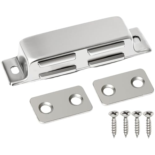 Robuste Schrankriegel, einfache Installation, 4er-Set, Metall-Türschnäpper mit Schrauben, mehrere Arten für Optionen, Edelstahl-Magnet von pumpumlia