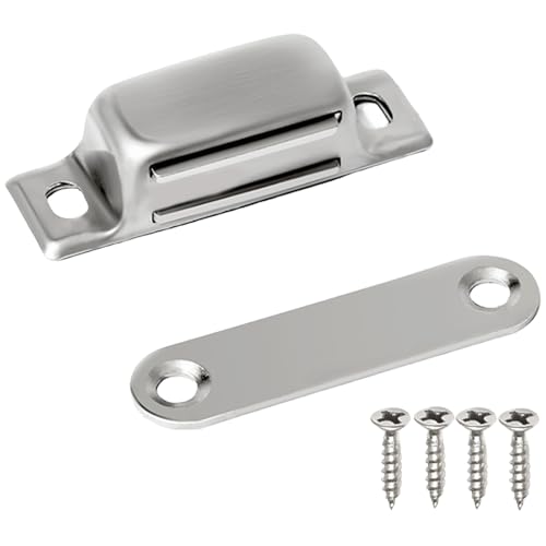 Robuste Schrankriegel, einfache Installation, 4er-Set, Metall-Türschnäpper mit Schrauben, mehrere Arten für Optionen, Edelstahl-Magnet von pumpumlia