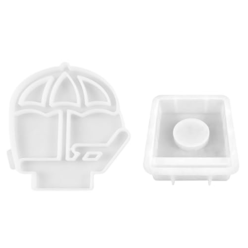 Silikonform für Strandkorb, Sonnenschirm, Kerzenständer, Dekoration, Pflaster für die Herstellung von Strandkorb, Sonnenschirm, Harz, Kerzenständer aus Silikon von pumpumlia