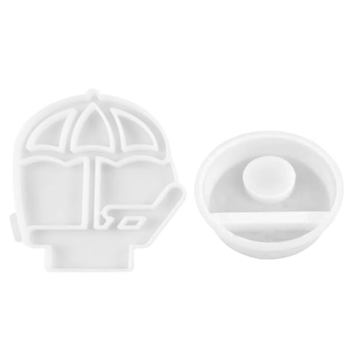 Silikonform für Strandkorb, Sonnenschirm, Kerzenständer, Dekoration, Pflaster für die Herstellung von Strandkorb, Sonnenschirm, Harz, Kerzenständer aus Silikon von pumpumlia