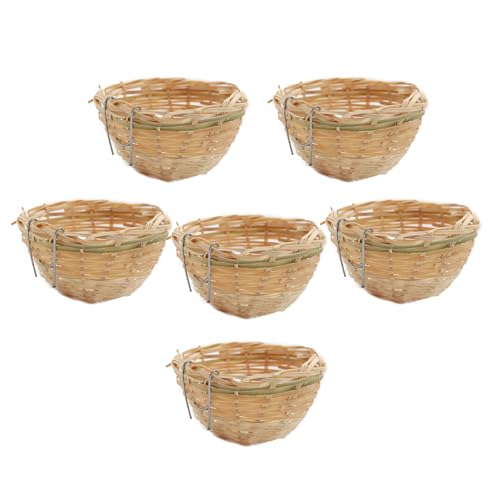 Vogelschutz zum Schlüpfen und Bruten, atmungsaktive Struktur, Haken zum Aufhängen, für Outdoor-Lebensraum, handgewebtes Holzkäfig-Zubehör von pumpumlia