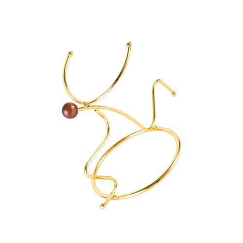 pumpumlia Einzigartiger Eisenkunst-Weinflaschenhalter, dekorativer Präsentationsständer, Desktop-Weinregal für Küche, Desktops, dauerhafte Eisenkunst, menschliche Flaschenhalter von pumpumlia