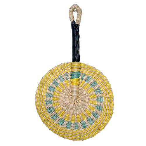 pumpumlia Handgefertigter gewebter Stroh-Handfächer, gewebt, bunt, für den Sommer, Kühlbedarf, Wanddekoration, gewebter Strohhalm pumpumlia Handgefertigter gewebter Stroh-Handfächer, gewebt, bunt, für den Sommer, Kühlbedarf, Wanddekoration, gewebter Strohhalm von pumpumlia