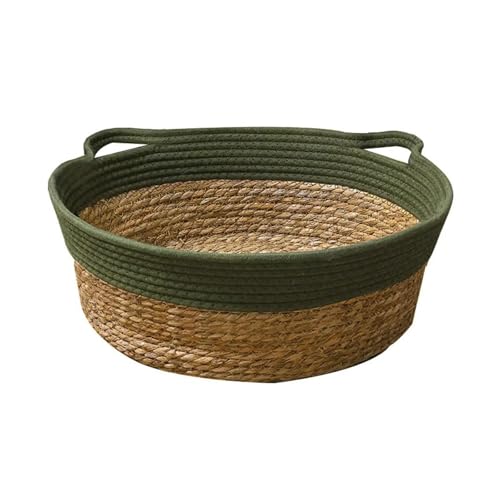 pumpumlia Katzenhaus aus natürlichem Stroh, für kleine Hunde, kratzfestes Bulrush-Bett, Möbel, Haustiernest, Ganzjahres-Haustierkorb, Bett von pumpumlia