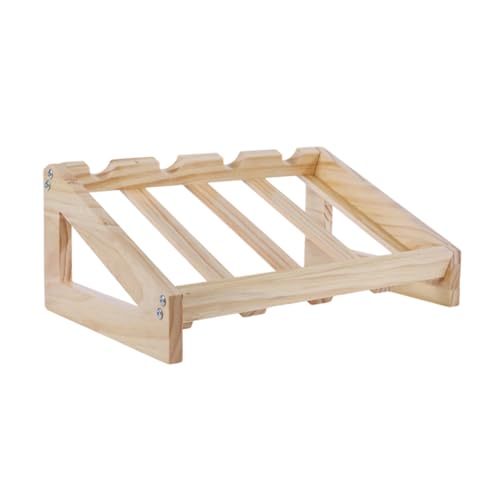 pumpumlia Klassischer Weinflaschenständer aus Holz für Wohnzimmer, Küche, Pubs, Dekor, stabile Aufbewahrung, Organizer, Regal, klassische Häuser, Weinkeller-Dekorationen von pumpumlia