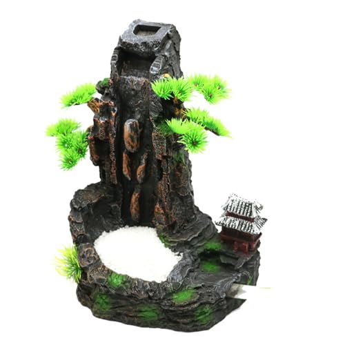 pumpumlia Realistische Wasserfall-Dekoration aus Kunstharz für Aquarien, natürliches Unterwasser-Landschaftsdesign, kleines Gelände für Fischlebensraum pumpumlia Realistische Wasserfall-Dekoration aus Kunstharz für Aquarien, natürliches Unterwasser-Landschaftsdesign, kleines Gelände für Fischlebensraum von pumpumlia