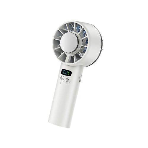 pumpumlia Schreibtischventilator, 5200 mAh, Reiseventilator, Schreibtisch, Schlafzimmer, Büro, Luftkühlung, Digitalanzeige für Schlafzimmer, USB-Kühlung für Zuhause von pumpumlia