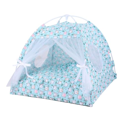 pumpumlia Tragbares Haustierzelt für Hunde und Katzen, atmungsaktives Tipi für den Außenbereich, zum Ausruhen, für Camping, Reisen, drinnen und draußen, für drinnen und draußen von pumpumlia