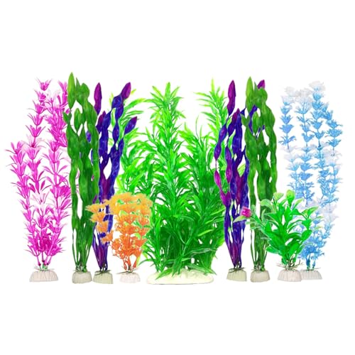pumpumlia Wasserpflanzenblätter für Aquarien, Dekoration, schönes Aussehen, künstliche Blätter, mehrfarbig, künstlicher Teich, 10 Stück pumpumlia Wasserpflanzenblätter für Aquarien, Dekoration, schönes Aussehen, künstliche Blätter, mehrfarbig, künstlicher Teich, 10 Stück von pumpumlia