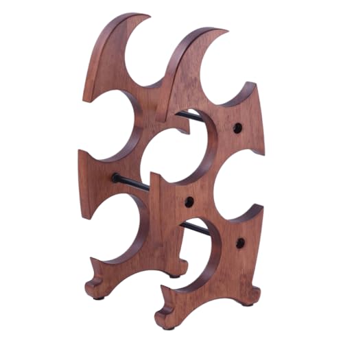 pumpumlia Weinregal aus Massivholz, für 4 Flaschen, praktische Aufbewahrung für Zuhause, Speisekammern, Flaschen pumpumlia Weinregal aus Massivholz, für 4 Flaschen, praktische Aufbewahrung für Zuhause, Speisekammern, Flaschen von pumpumlia