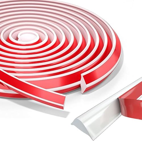 Flexible Zierleiste Selbstklebend Deckenleisten, TPE Dreieck Zierleiste Decken Und WandüBergang, Abschlussleiste Küchenarbeitsplatte, FüR Wandkanten Fliesenkanten (27mm*20mm,5m) von pundin