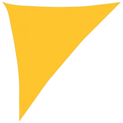 Puraday Dreieckig Sonnensegel Outdoor-Möbel Solarsegel für Balkon Terrasse oder Garten Schimmel- und UV-beständig Gelb 4x4x5,8 m von puraday