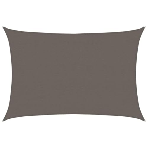 Puraday Rechteckig Sonnensegel Outdoor-Möbel Solarsegel für Balkon Terrasse oder Garten Schimmel- und UV-beständig Anthrazit 4x6 m von puraday