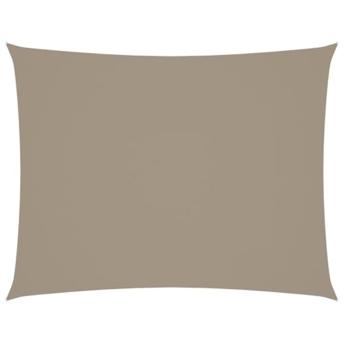 Puraday Rechteckig Sonnensegel für Balkon Terrasse oder Garten Outdoor-Möbel Solarsegel Schimmel- und UV-beständig Taupe 4x5 m von puraday