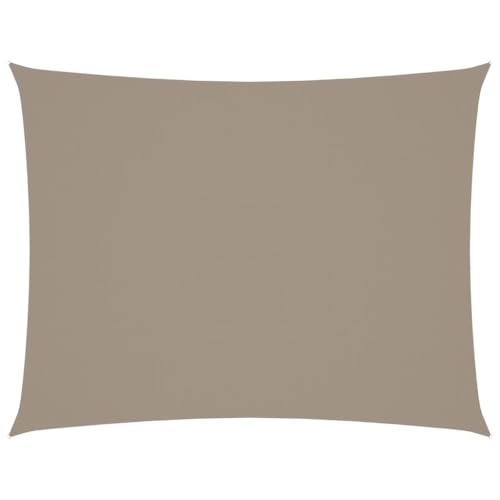 Puraday Rechteckig Sonnensegel für Balkon Terrasse oder Garten Outdoor-Möbel Solarsegel Schimmel- und UV-beständig Taupe 6x7 m von puraday