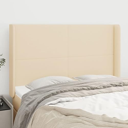 puraday Bettkopfteil Höhenverstellbar Bettzubehör Hervorragende Unterstützung mit Ohren Schlafzimmermöbel Wandverkleidung Elegantes Design Creme 147x16x118/128 cm puraday Bettkopfteil Höhenverstellbar Bettzubehör Hervorragende Unterstützung mit Ohren Schlafzimmermöbel Wandverkleidung Elegantes Design Creme 147x16x118/128 cm von puraday