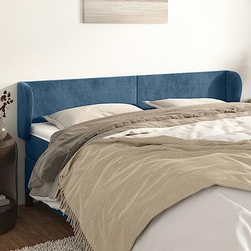 puraday Bettkopfteil Höhenverstellbar Bettzubehör Samt Hervorragende Unterstützung mit Ohren Schlafzimmermöbel Elegantes Design Wandverkleidung Dunkelblau 183x23x78/88 cm puraday Bettkopfteil Höhenverstellbar Bettzubehör Samt Hervorragende Unterstützung mit Ohren Schlafzimmermöbel Elegantes Design Wandverkleidung Dunkelblau 183x23x78/88 cm von puraday