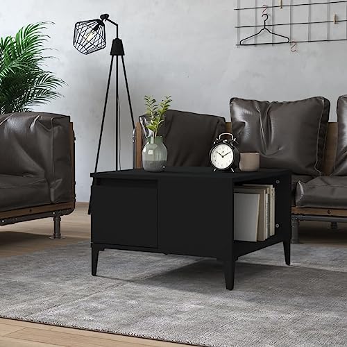 puraday Couchtisch 55x55x36,5 cm Beistelltisch Sofa Couchtisch Industrial Couchtisch Quadratisch Beistelltisch Couch Wohnzimmer Möbel Beistelltisch Holz Schwarz Holzwerkstoff Couchtisch Holz von puraday